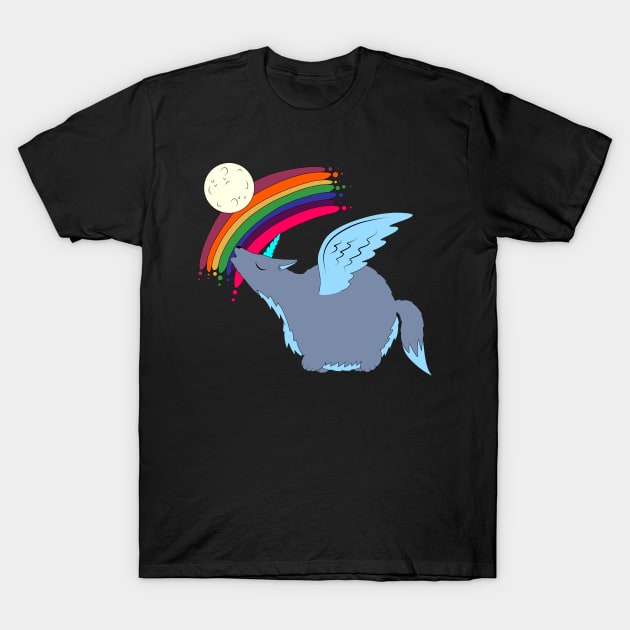 Howling Wolficorn T-Shirt by MelanieJeyakkumar